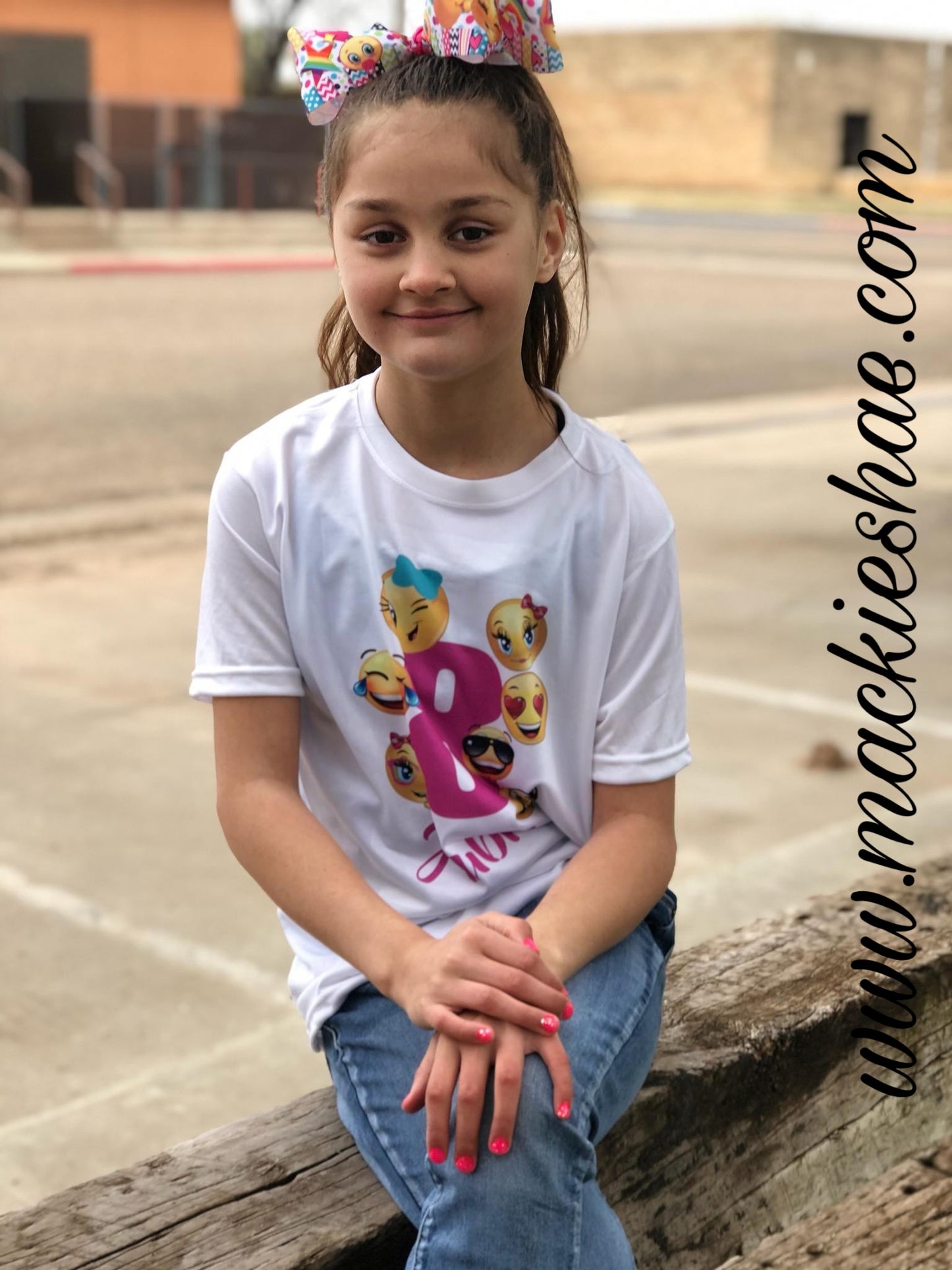 Emoji Birthday Personalized Custom Shirt for Kids, Short Sleeve