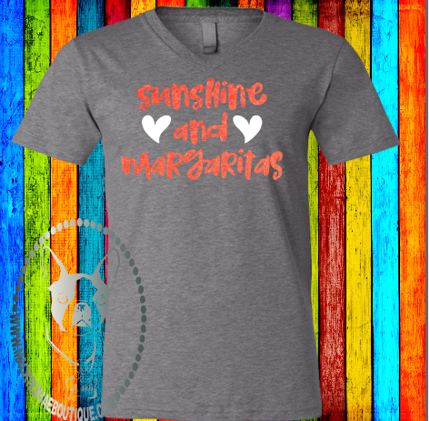 Sunshine and Margaritas Custom Shirt, Soft Short Sleeve