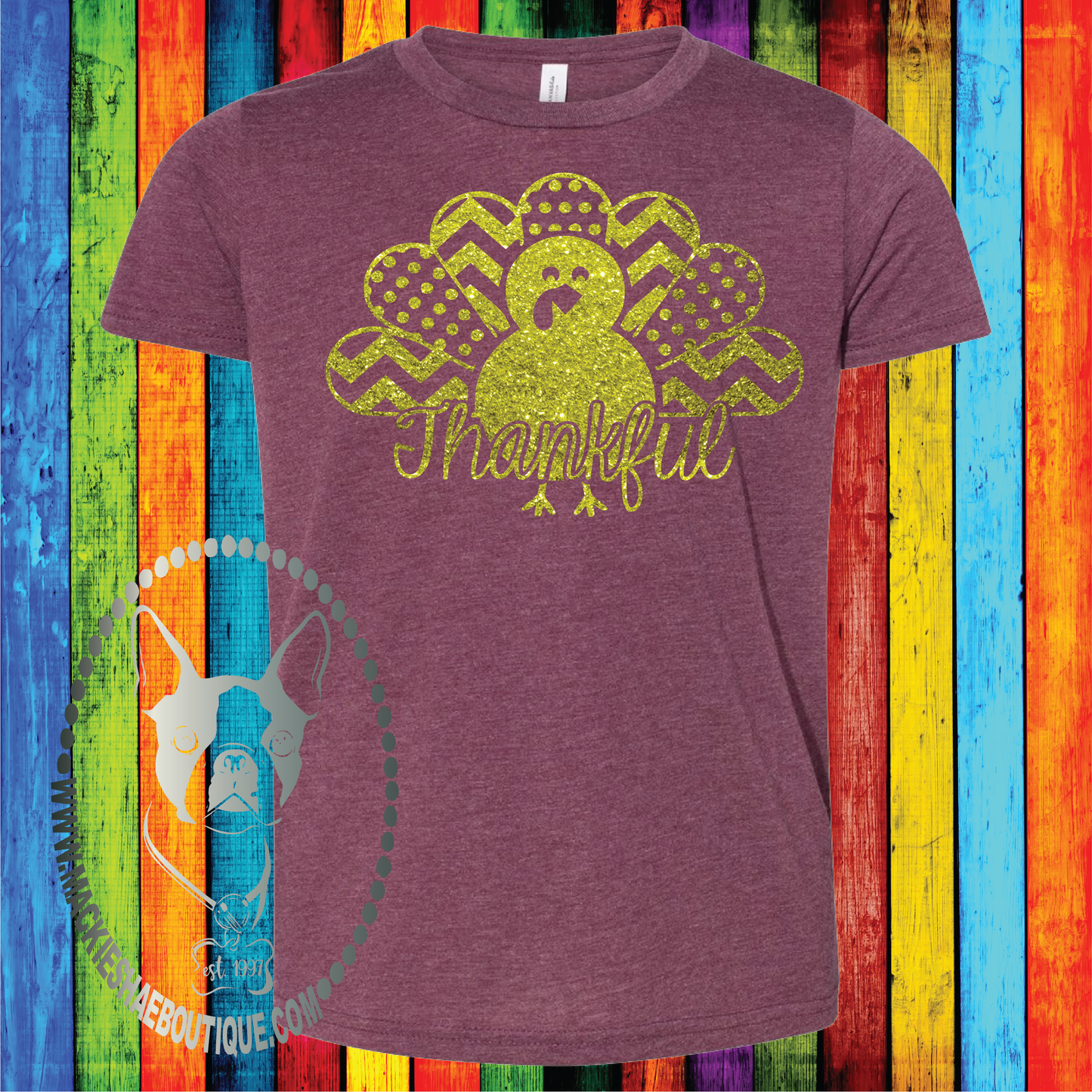 Thankful Turkey Custom Shirt for Kids, Soft Short Sleeve