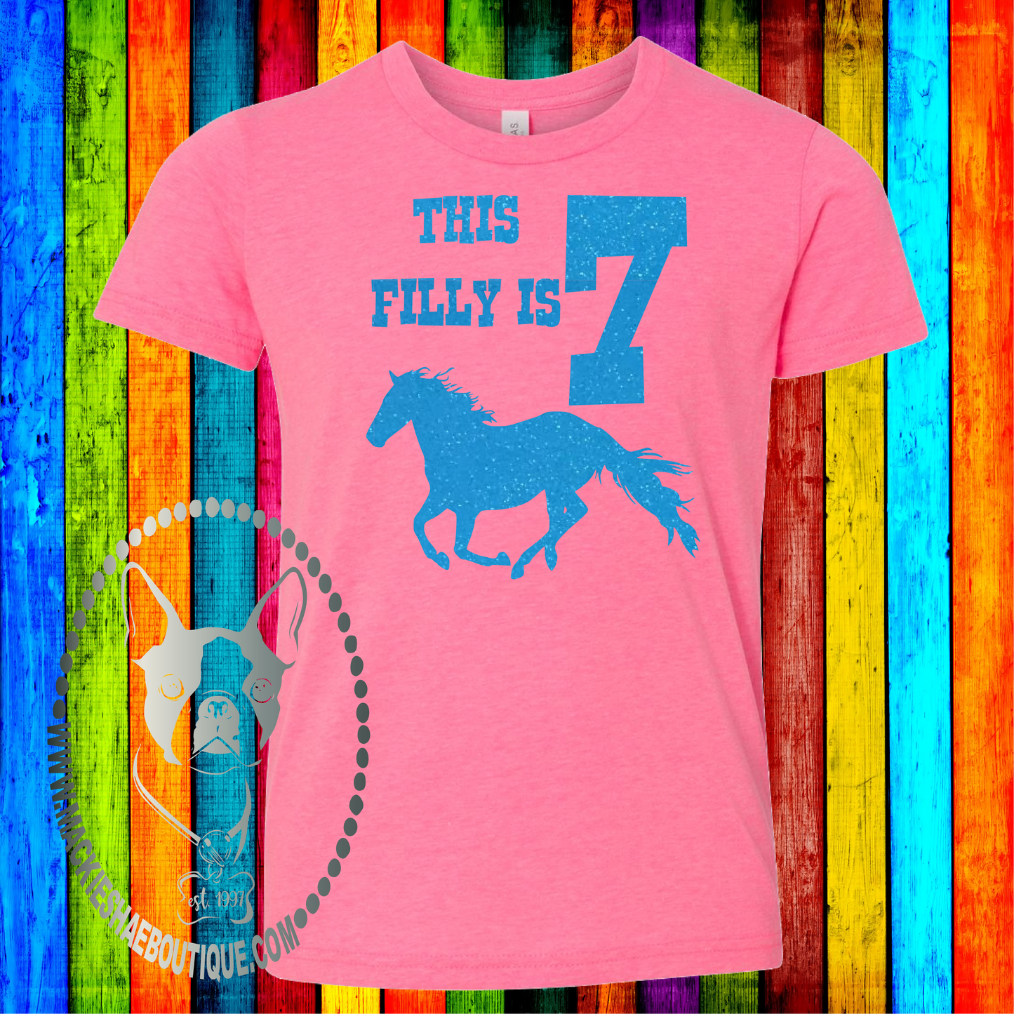 This Filly is (____) Birthday Custom Shirt for Kids, Soft Short Sleeve