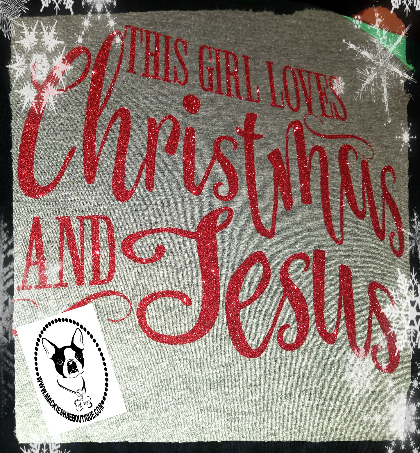 This Girl Loves Christmas and Jesus Custom Shirt, 3/4 Sleeve