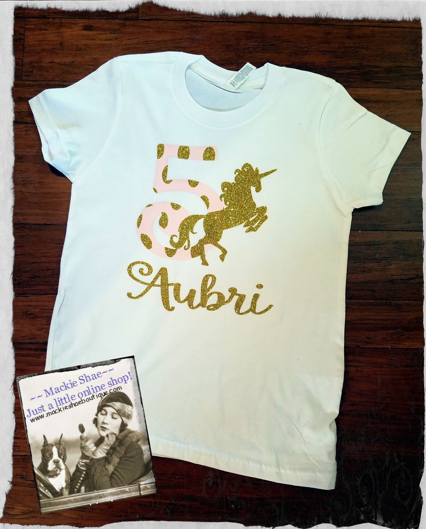 Unicorn Birthday Custom Shirt for Kids, Short Sleeve