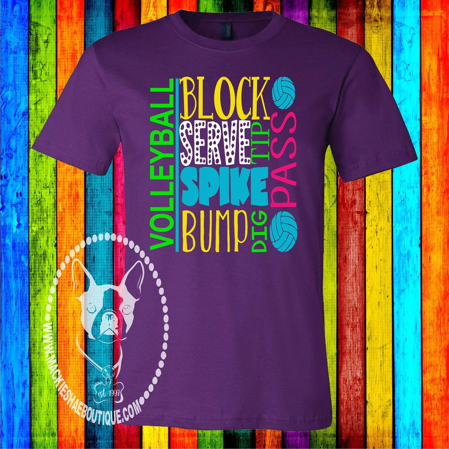 Volleyball Cluster Custom Shirt, Short Sleeve