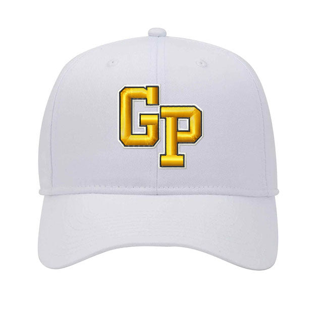 Garden Plain Hat, Poly/Cotton Twill (structured, mid-profile) with Snap Closure (4 Color Options, 2 Design Options)