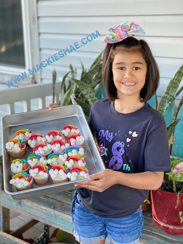 My 8th Birthday Unicorn Custom Shirt for Kids, Soft Short Sleeve (Get any Number)