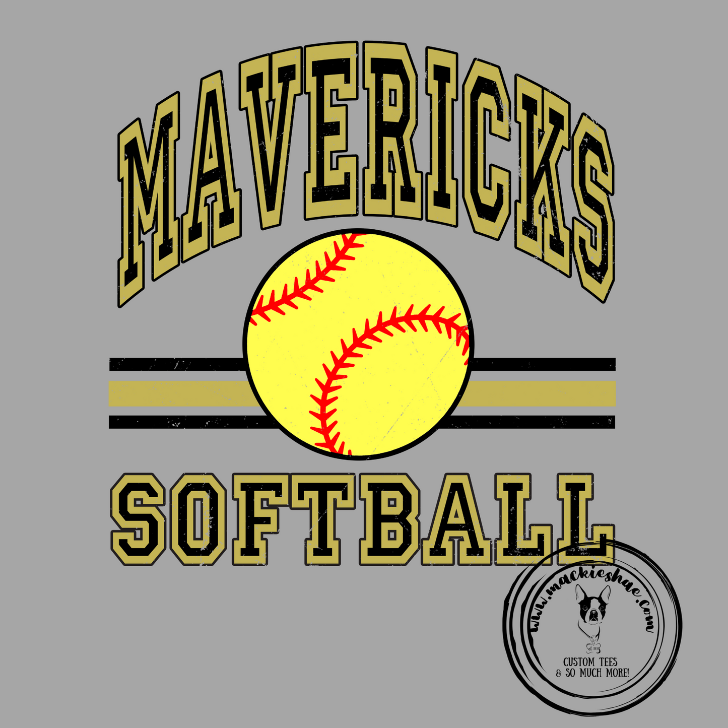 MSHS Softball- Mavericks Softball Lines Womens Weekend Fleece Sweatshirt, Adult