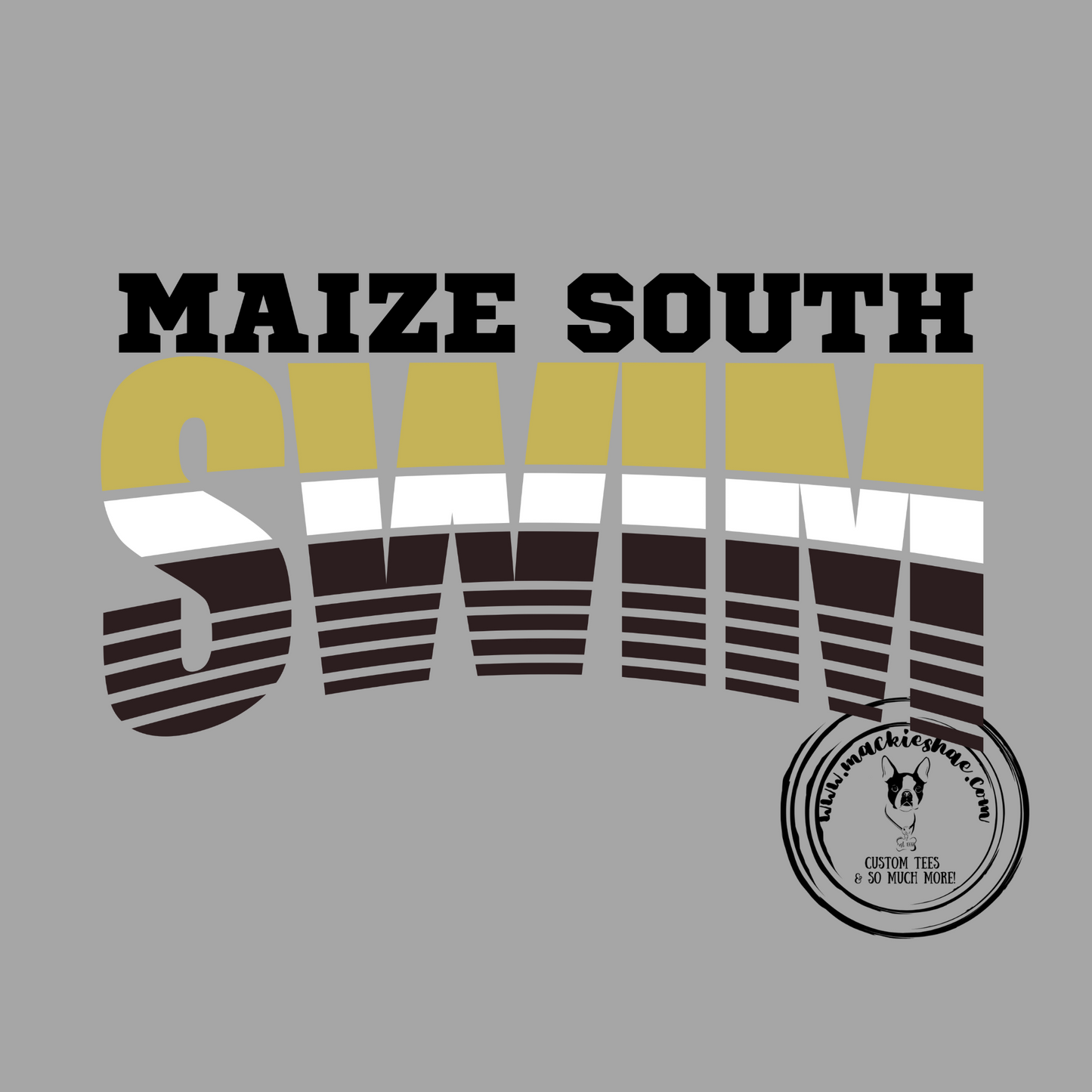 Maize South Swim Lines Custom Shirt for Youth and Adults, Grey Gear
