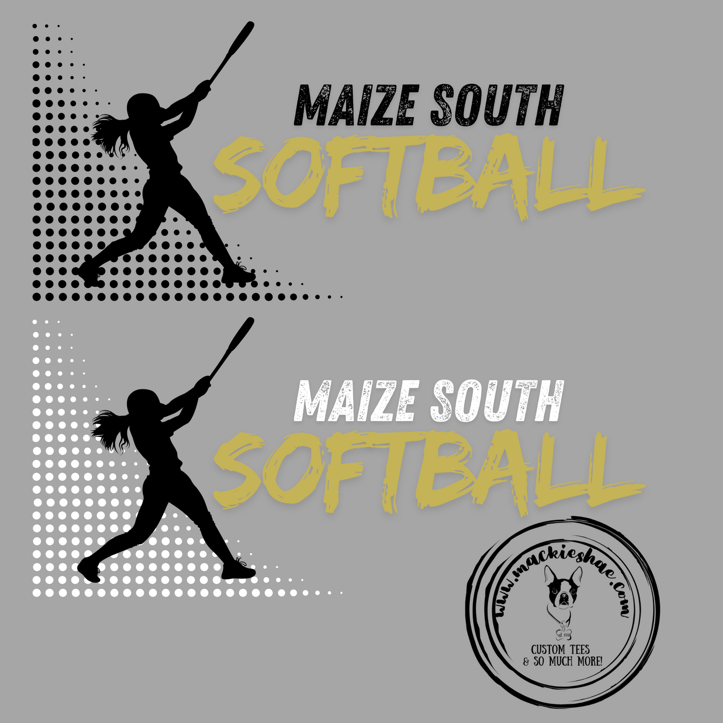 MSHS Softball- Maize South Softball with Player Black Gear