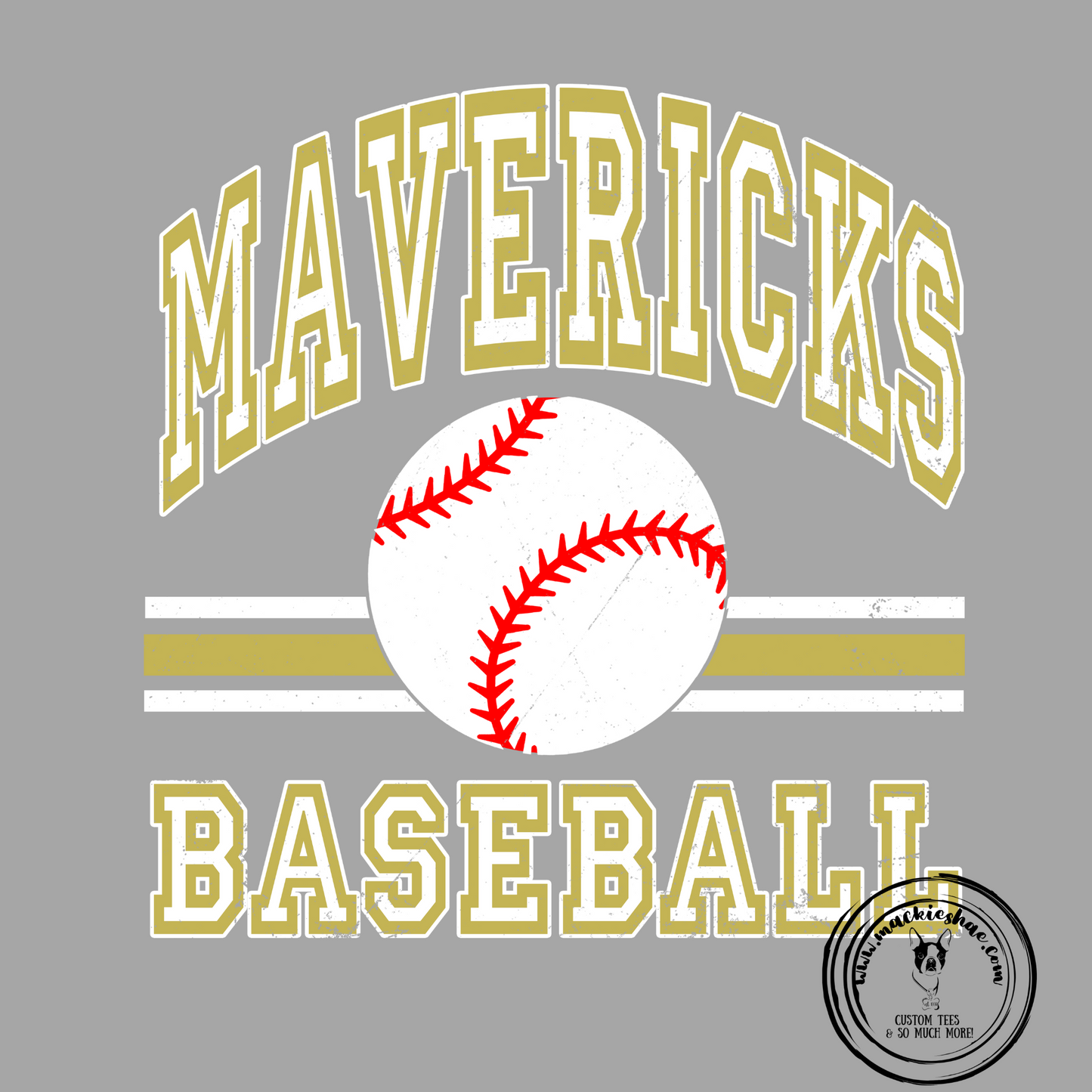 Mavericks Baseball Lines Custom Shirt for Youth and Adults,  Black Gear