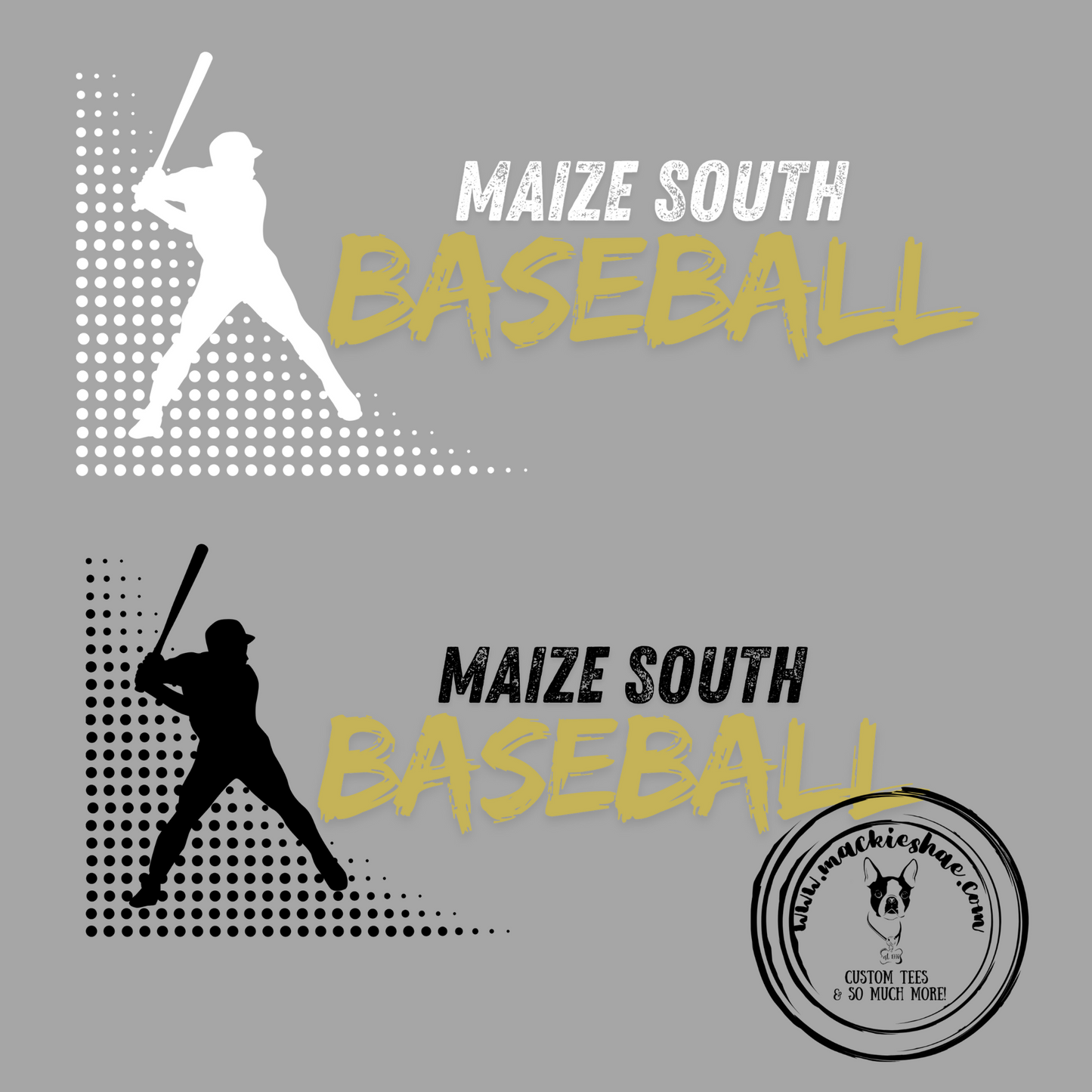 MSHS Baseball- Maize South Baseball with Player Grey Gear