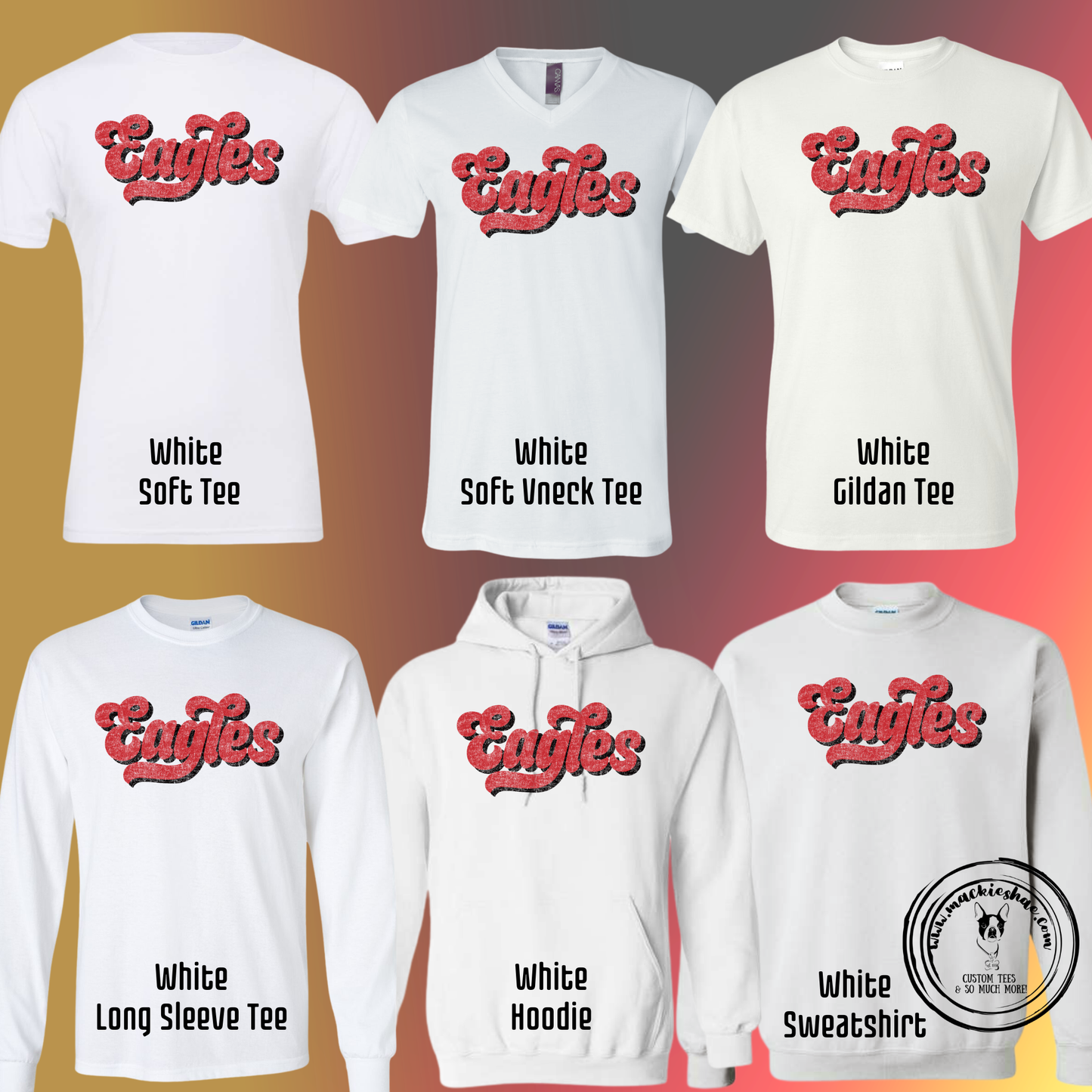 266- Eagles Chunky Retro White Gear