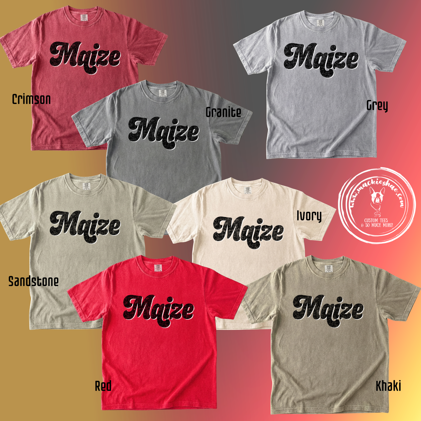 266- Maize Chunky Retro Comfort Colors Garment-Dyed Unisex Tee