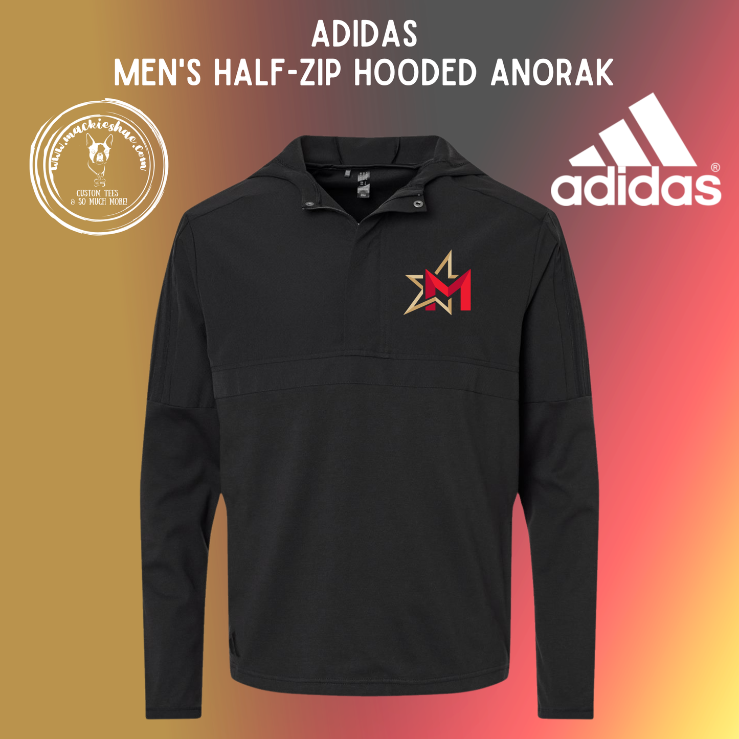 266- Maize USD266 M Star Logo ADIDAS Men's Hooded Anorak