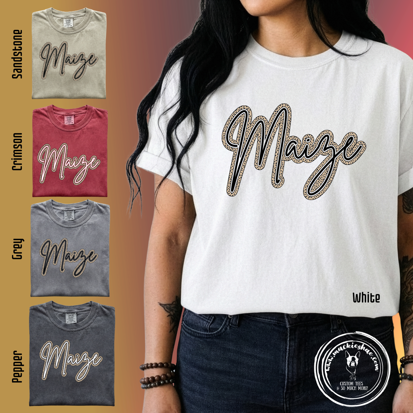 266- Maize Leopard Comfort Colors Garment-Dyed Unisex Tee