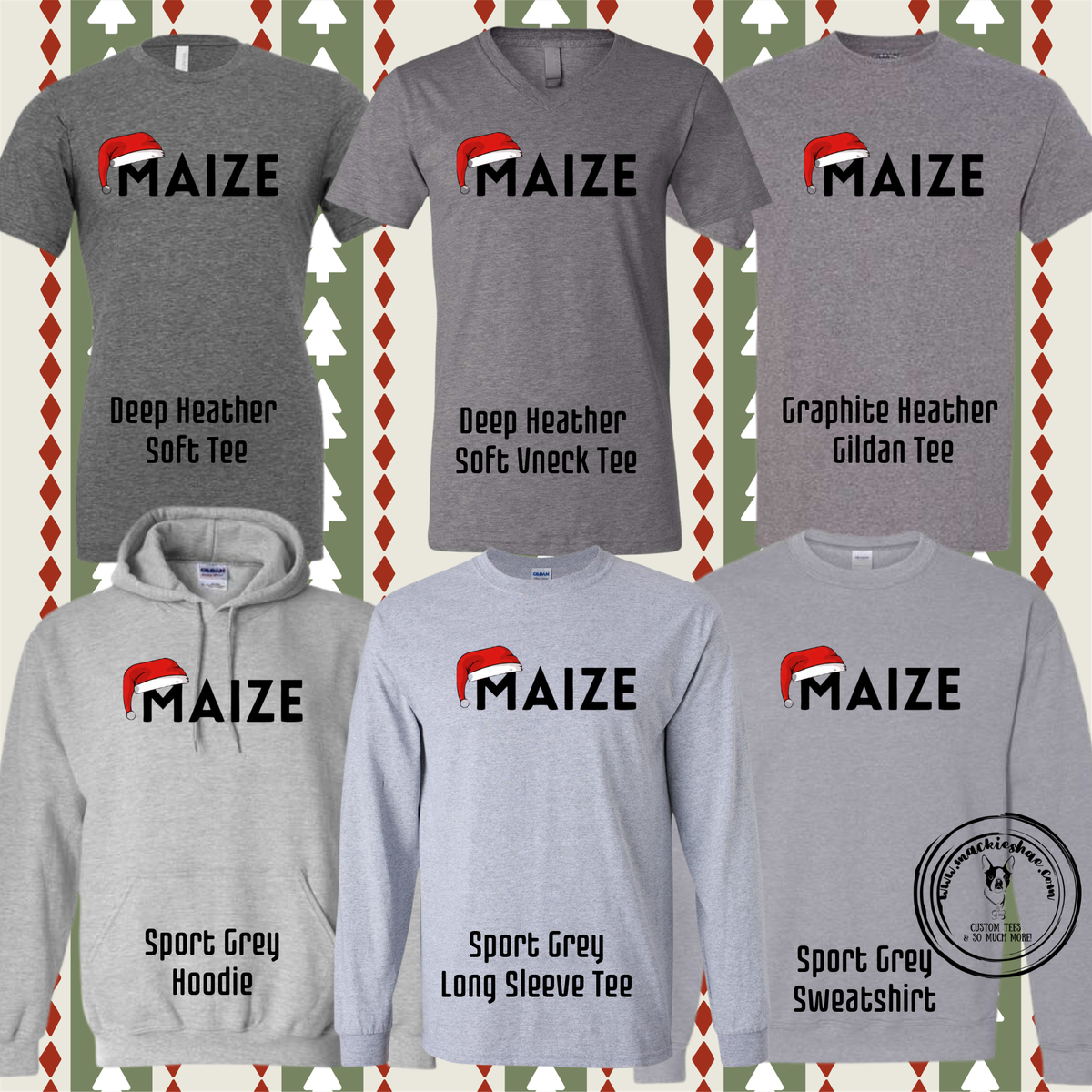 266- Maize with Santa Hat Grey Gear