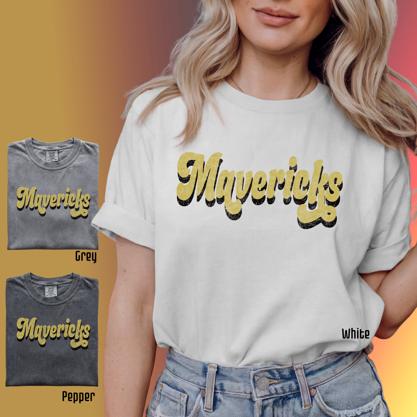 266- Mavericks Chunky Retro Comfort Colors Garment-Dyed Unisex Tee