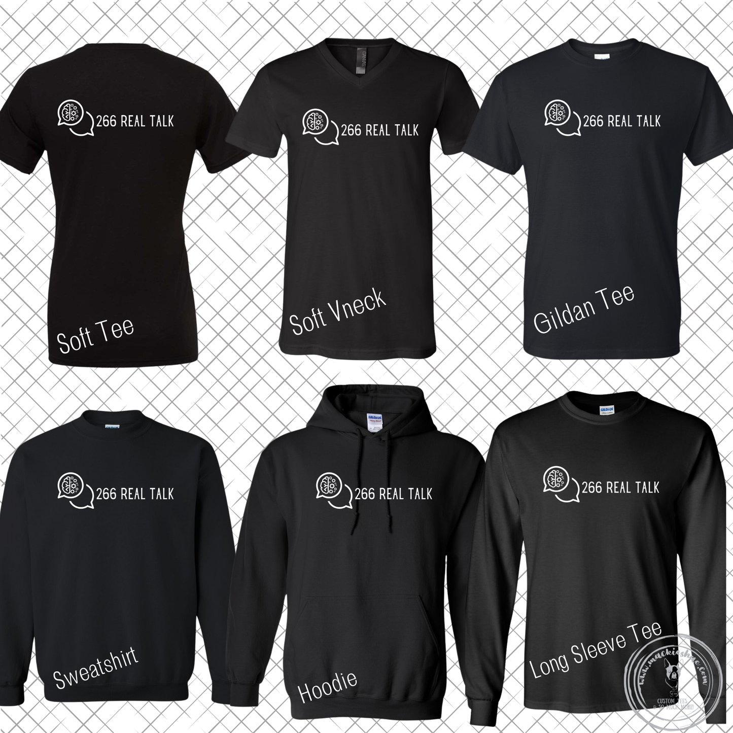 266 Real Talk-  266 Real Talk Logo Black Gear