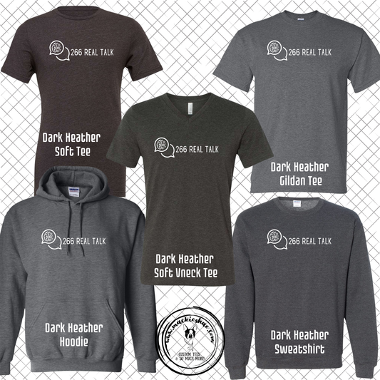 266 Real Talk-  266 Real Talk Logo Dark Grey Gear