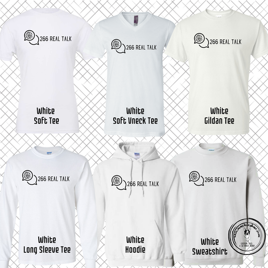 266 Real Talk-  266 Real Talk Logo White Gear