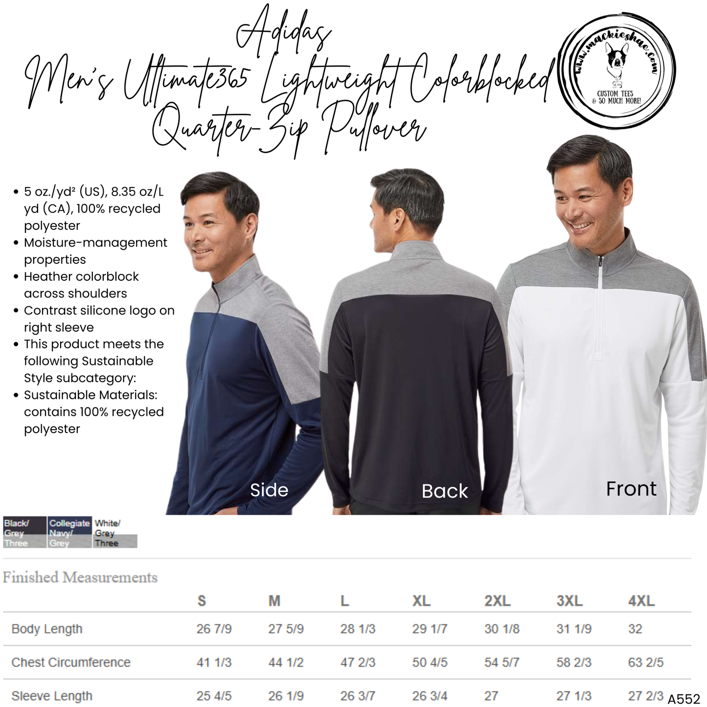 Mavs- Maverick ADIDAS Men's Lightweight 1/4 Zip Pullover