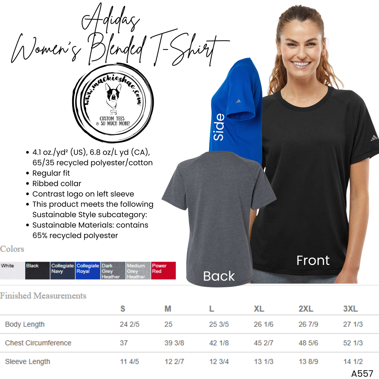 Mavs- Maverick ADIDAS Women's Blended T-Shirt