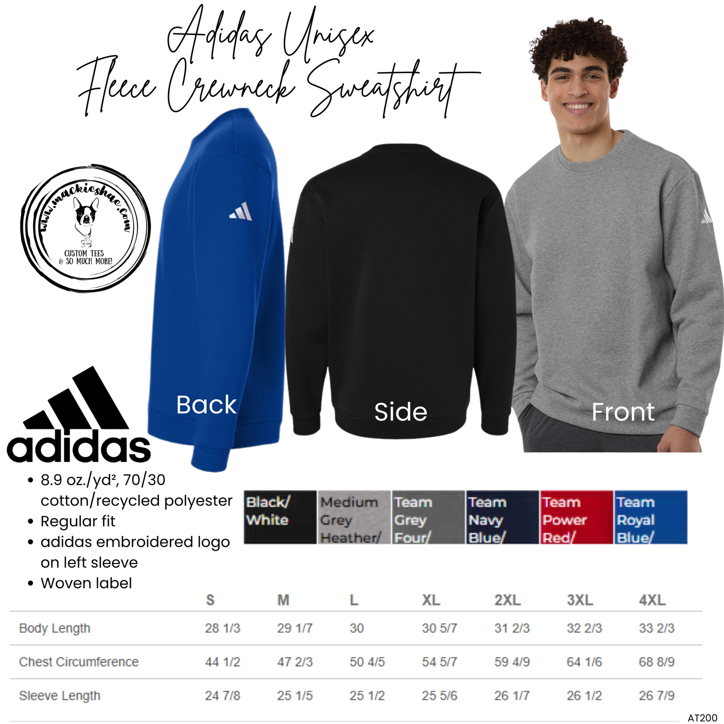 AT200 Chart-Unisex Fleece Crewneck Sweatshirt.png
