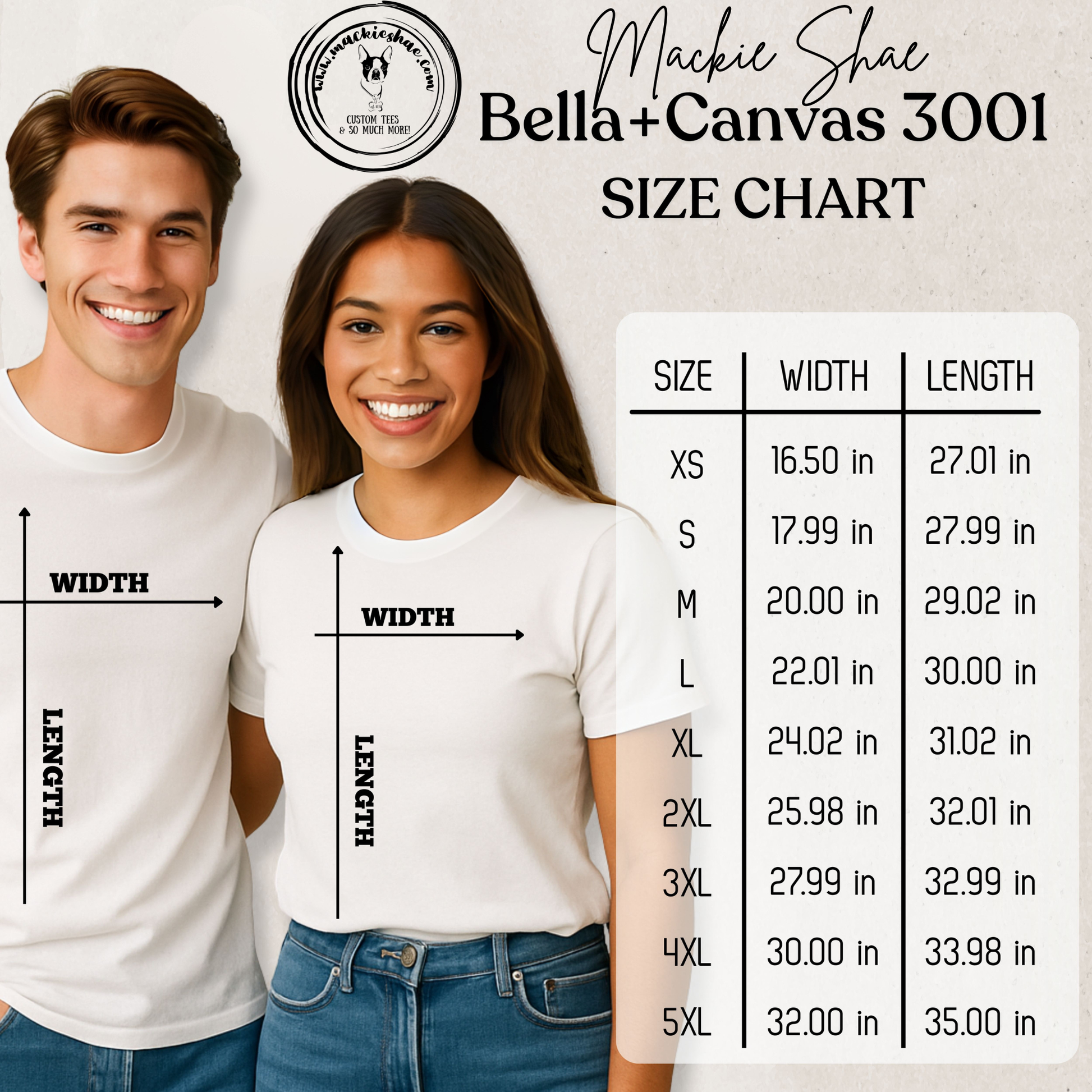 BC3001 Bella Shirt Chart.png