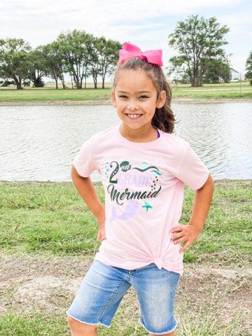 2nd Grade Mermaid (Get any Grade) Custom Shirt for Kids and Adults, Soft Short Sleeve