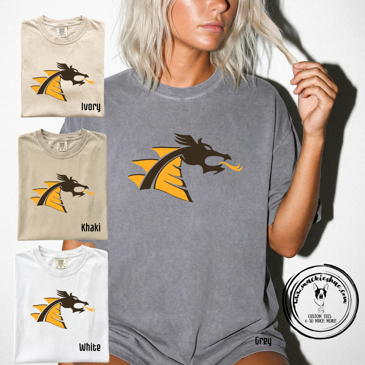 BP- Belle Plaine Dragon Logo Comfort Colors Garment-Dyed Heavyweight Tee