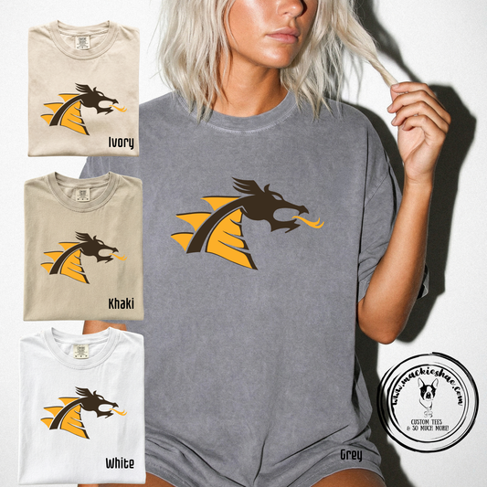 BP- Belle Plaine Dragon Logo Comfort Colors Garment-Dyed Heavyweight Tee