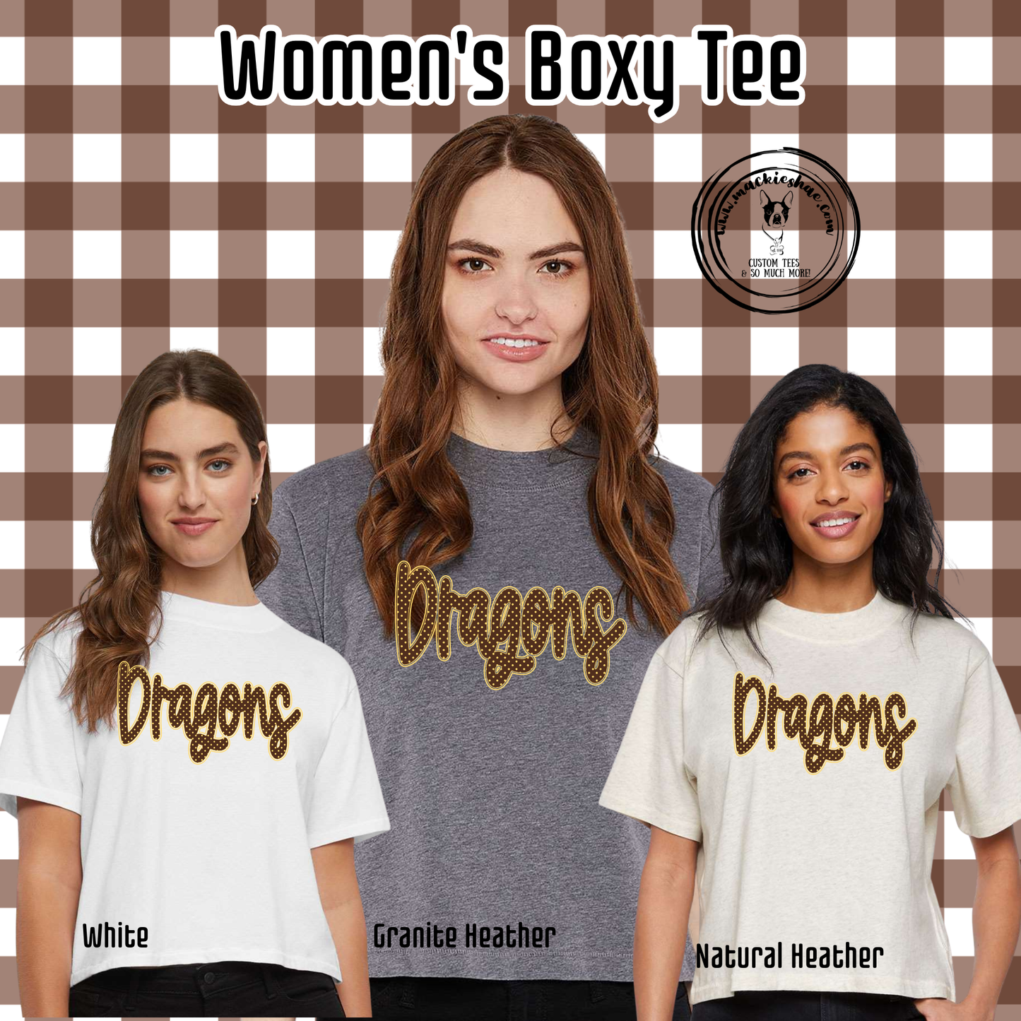 BP- Dragons Polka Dot Women's Boxy Tee