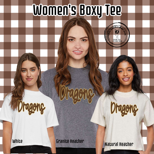 BP- Dragons Polka Dot Women's Boxy Tee