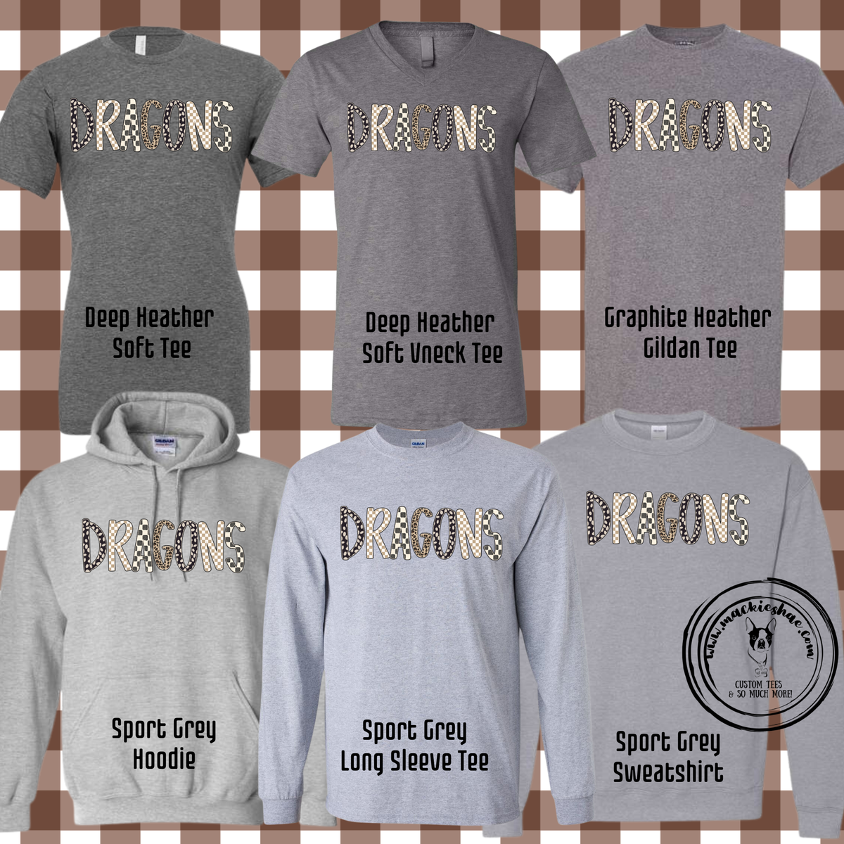 BP- Dragons Leopard Checkered Grey Gear