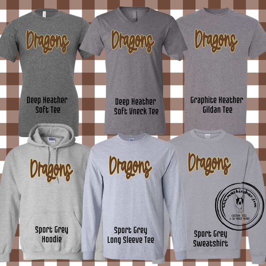 BP- Dragons Polka Dot Grey Gear