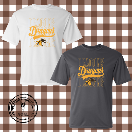 BP- Dragons Repeat with Logo Performance Dri-Fit Tee