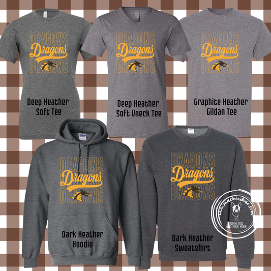 BP- Dragons Repeat with Logo Grey Gear