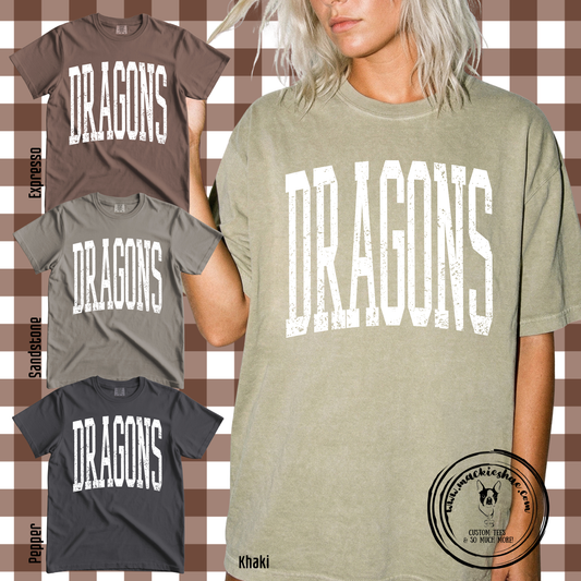 BP- Dragons Varsity Comfort Colors Garment-Dyed Heavyweight Tee