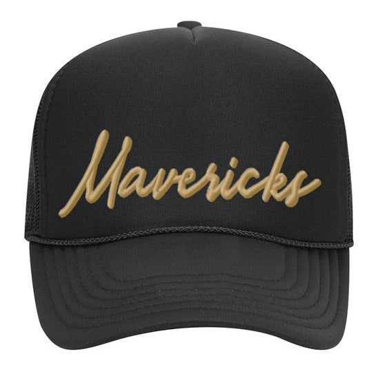 Mavs- Maverick Foam Trucker 3D Embroidered Hats, 3 Colors, 3 Designs