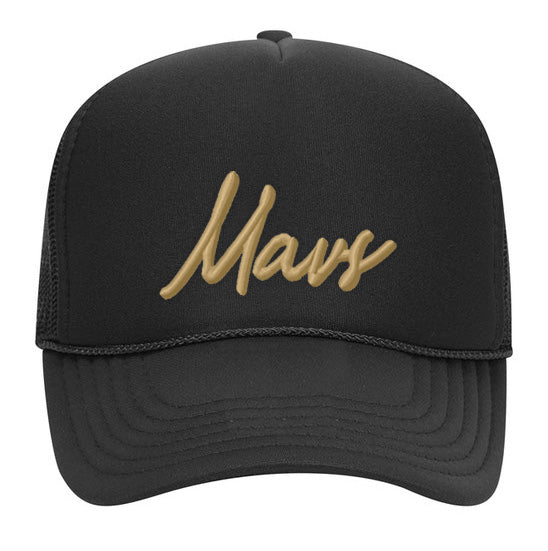 Mavs- Maverick Foam Trucker 3D Embroidered Hats, 3 Colors, 3 Designs