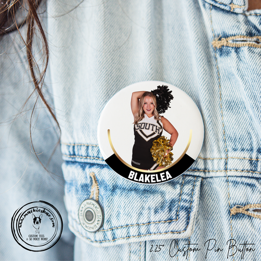 MSHS Cheer- Cheer Photo Personalized 2.25" Button