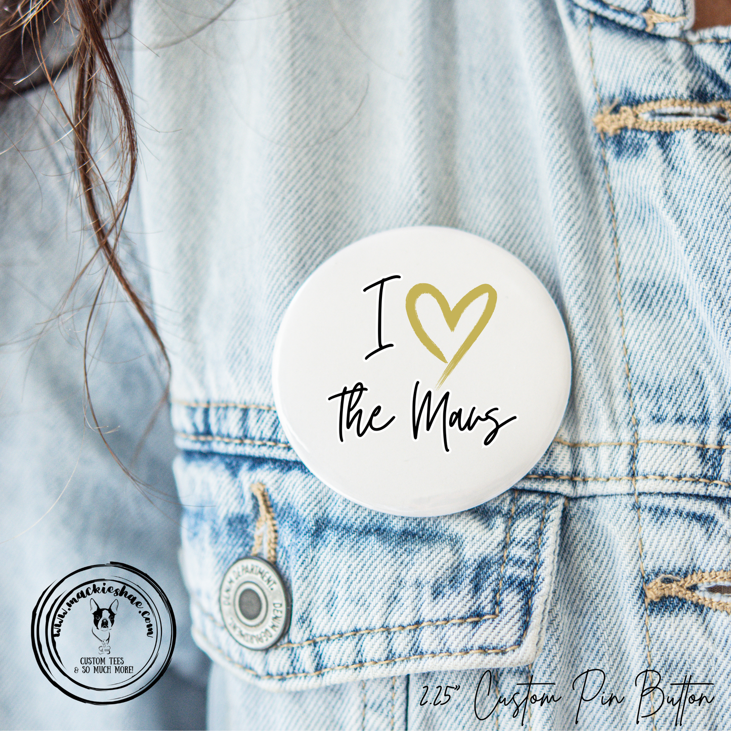 Mavs- I Heart the Mavs  2.25" Button