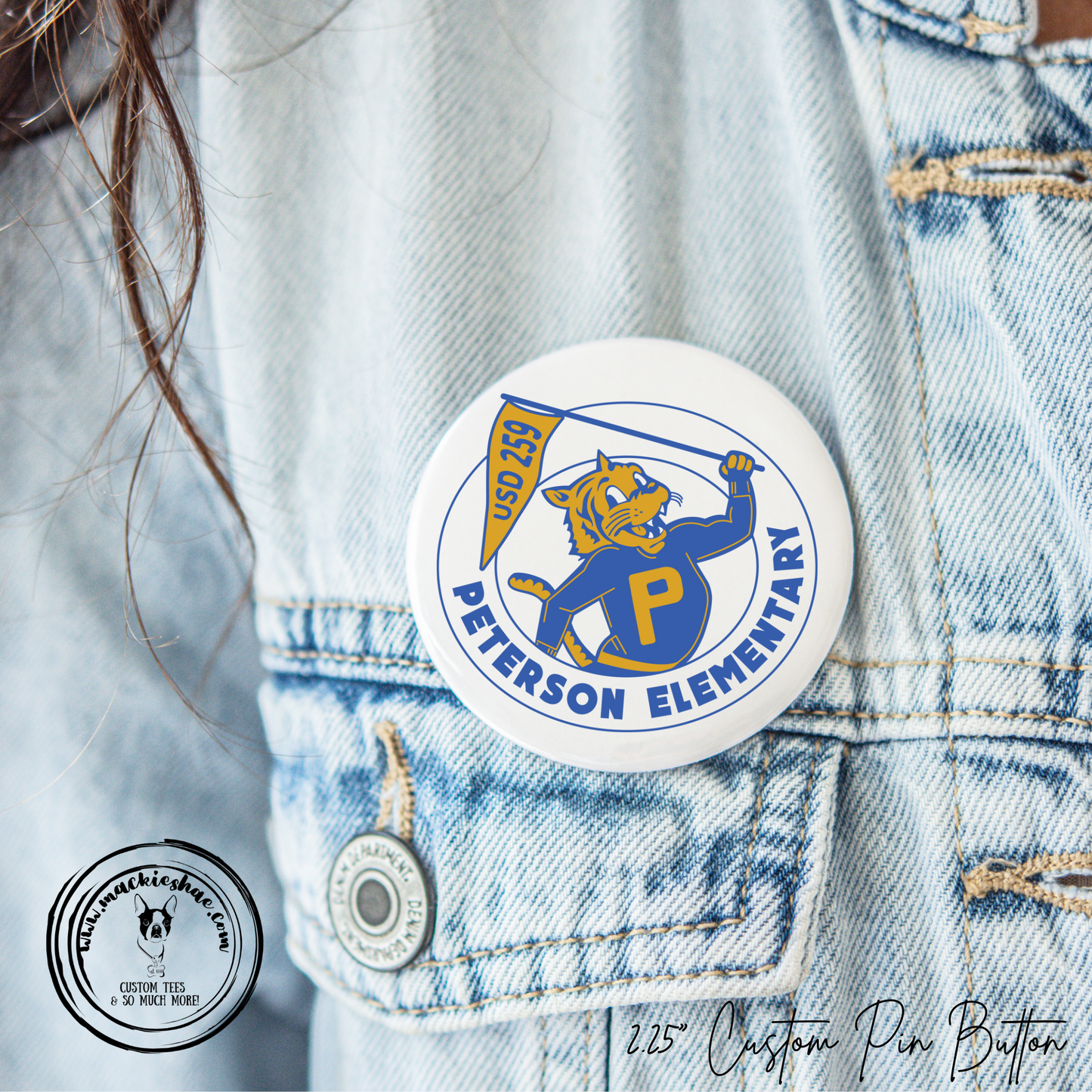 Peterson Elementary USD259 2.25" Button