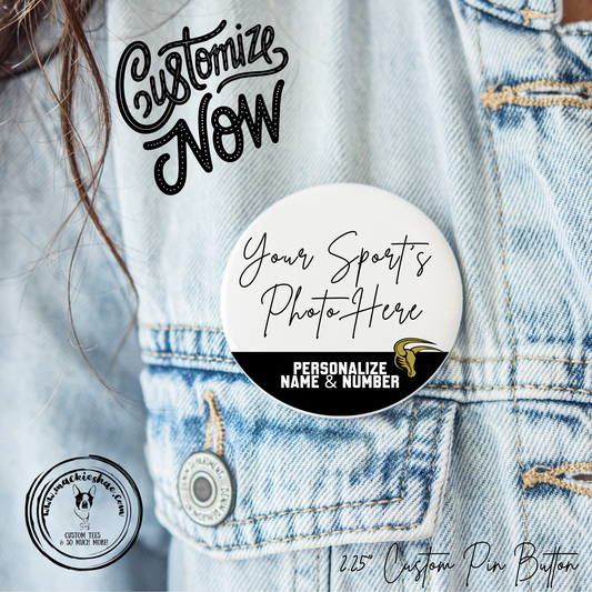 Mavs- Sport's Photo Personalized 2.25" Button