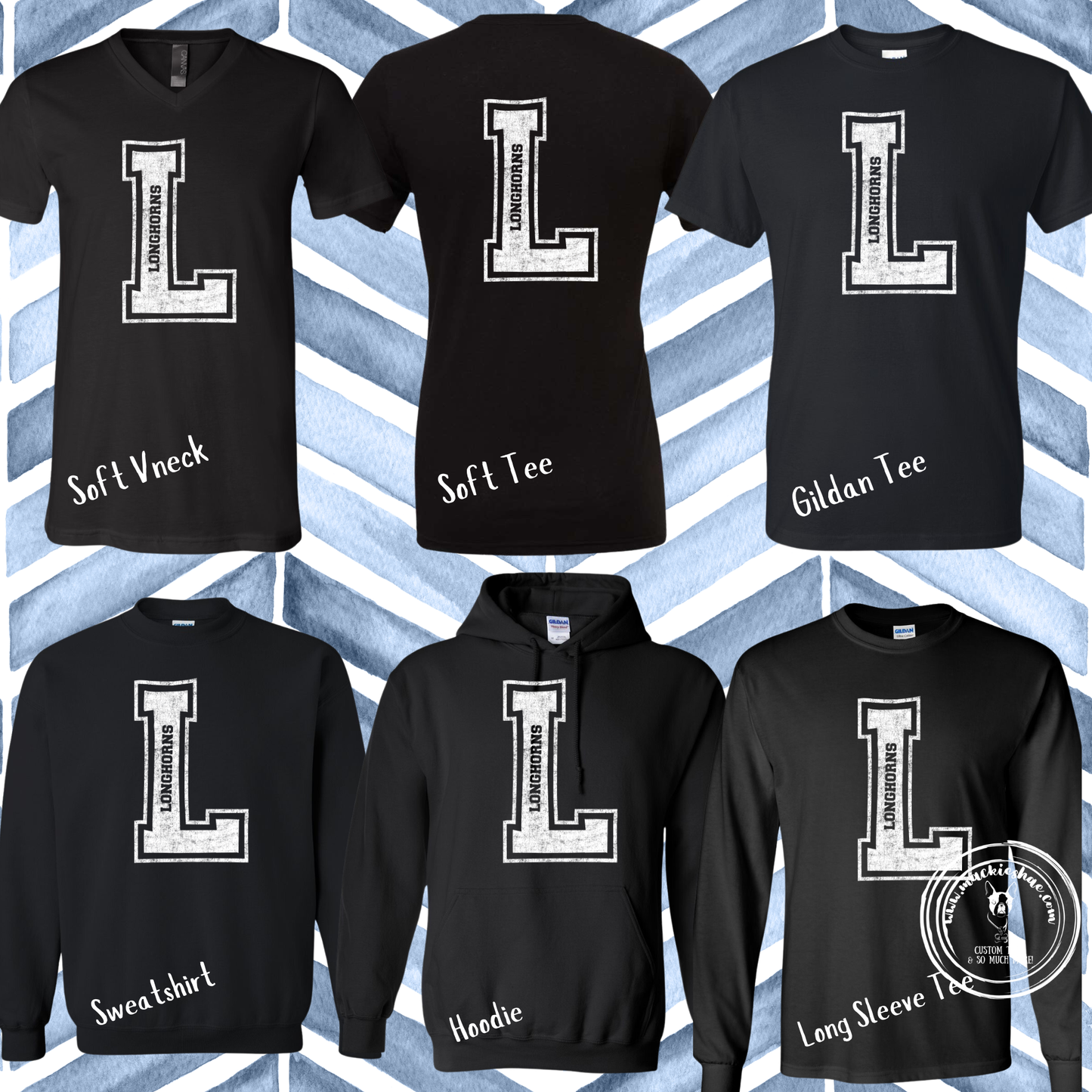 Chisholm Trail- L Longhorns Cutout Black Gear