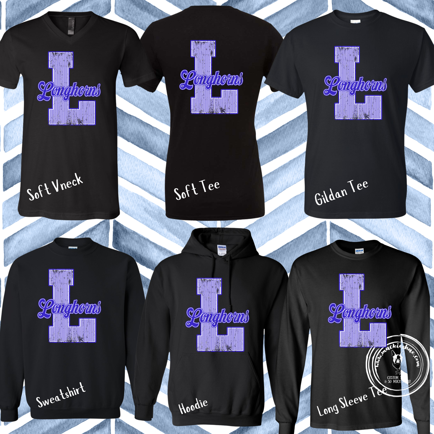Chisholm Trail- L Longhorns Stripes Black Gear