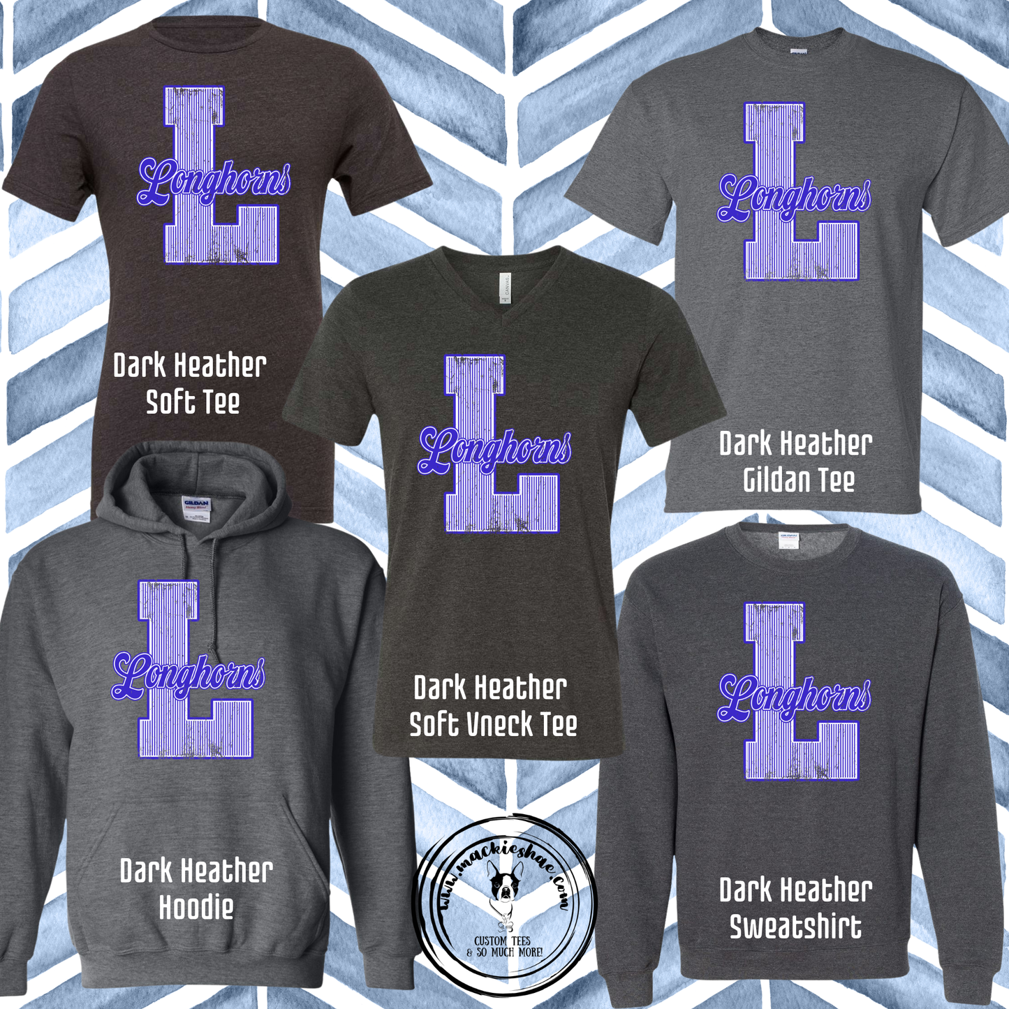 Chisholm Trail- L Longhorns Stripes Grey Gear