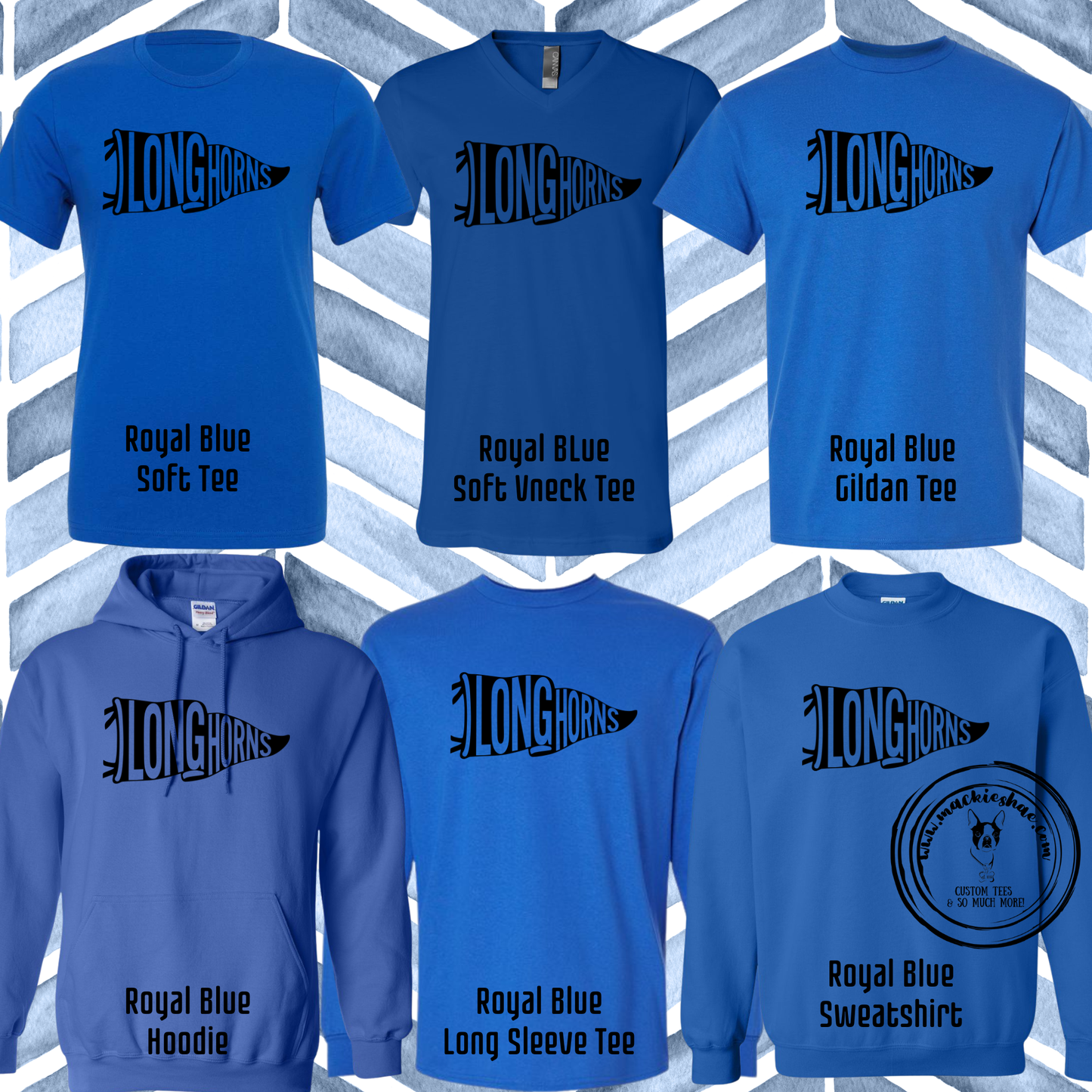 Chisholm Trail- Longhorns Pennant Blue Gear