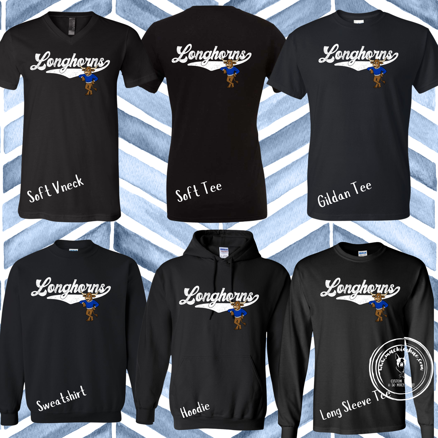 Chisholm Trail- Longhorns Swoosh with Longhorn Black Gear
