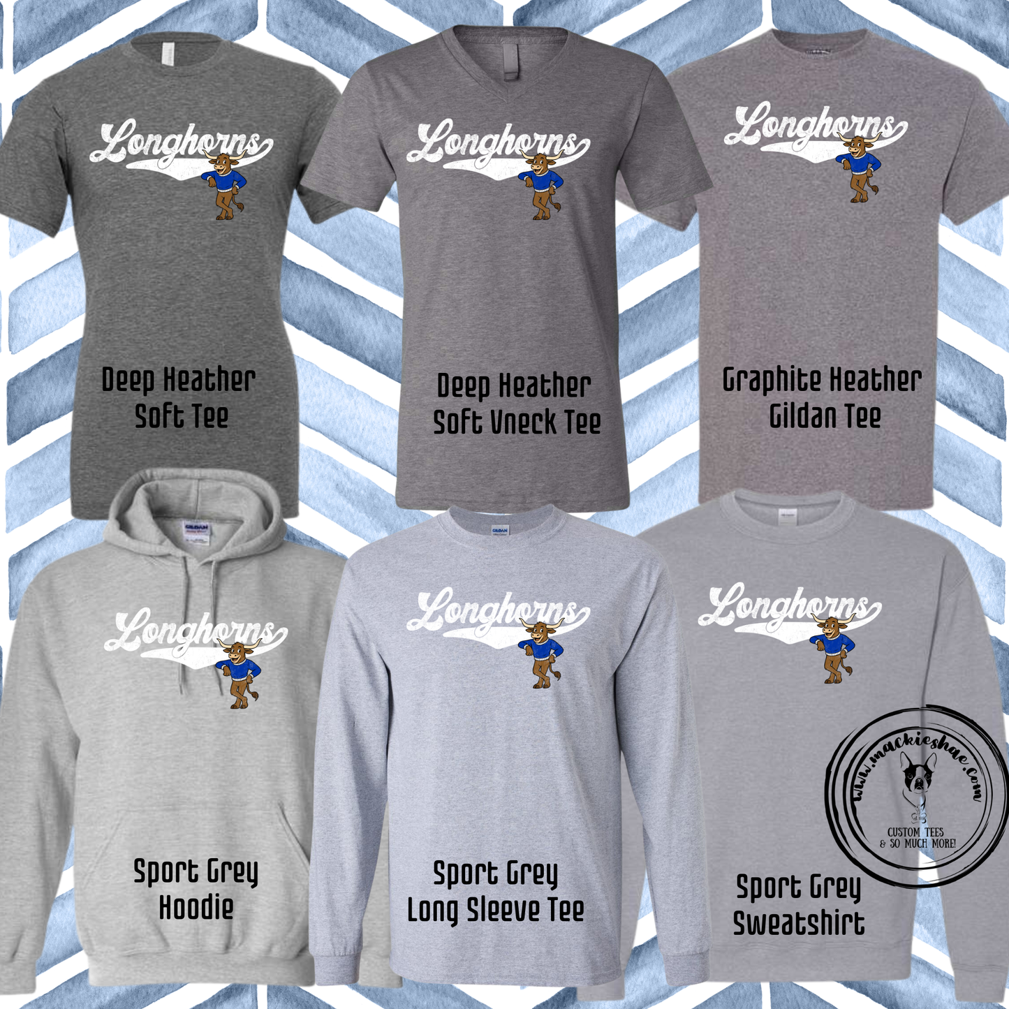 Chisholm Trail- Longhorns Swoosh with Longhorn Grey Gear