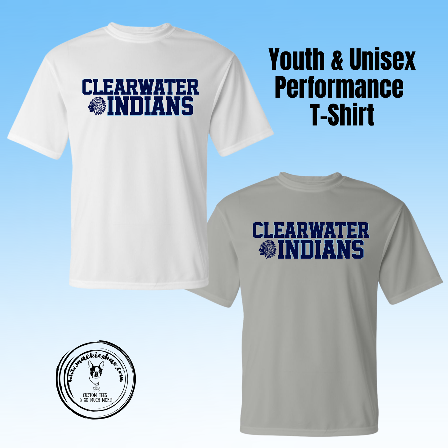 Clearwater- Clearwater Indians Performance Dri-Fit Short Sleeve Tee for Youth and Adults